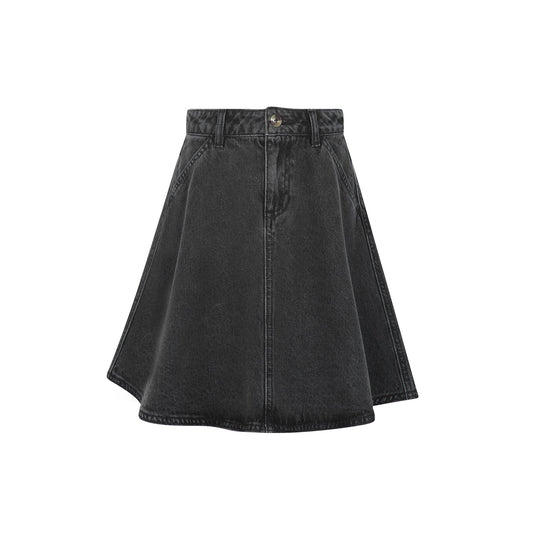 Black Denim Girl's Denim short Skirt