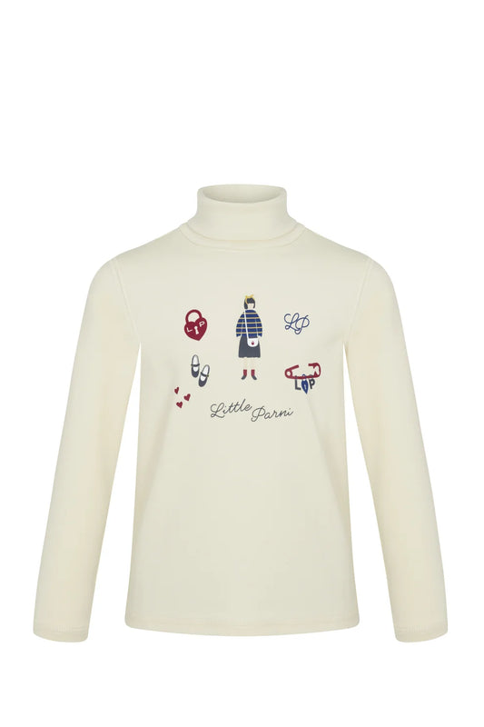 Ivory Printed T-Neck