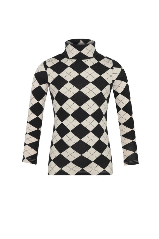 Casual Argyle Tneck - Black