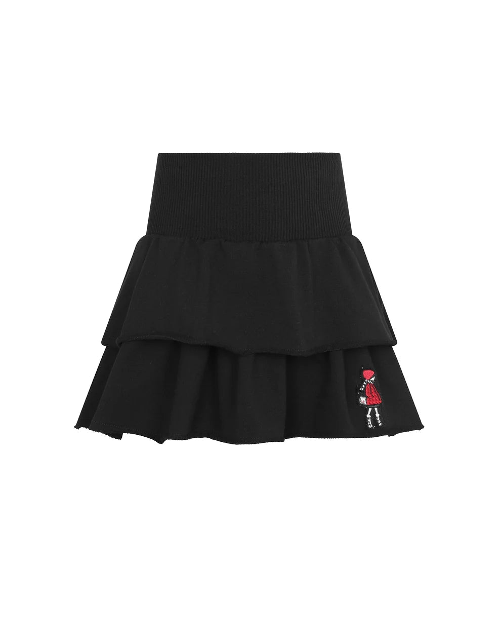 Lp Doll Patch Tiered Skirt - Black
