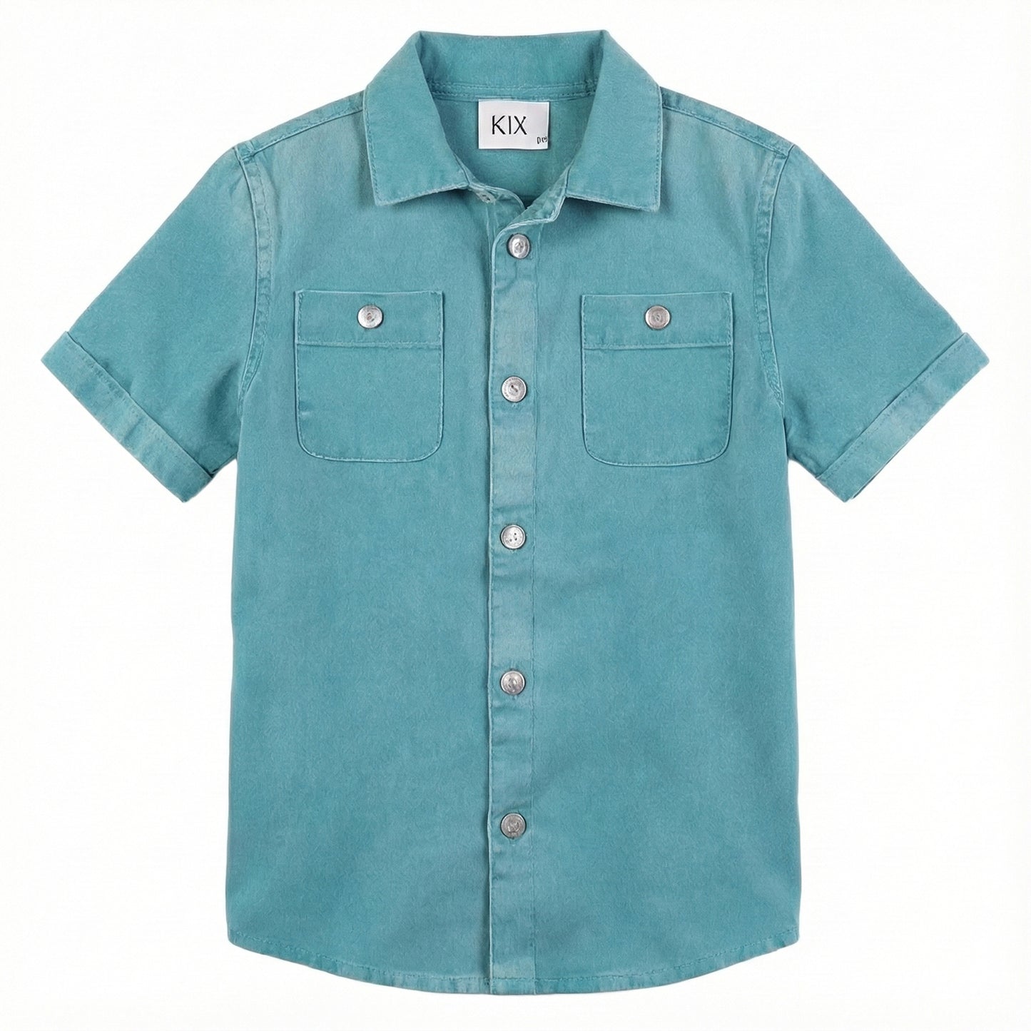 Teal Denim Shirt