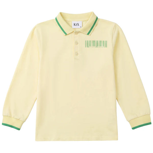 Barcode Print LS Polo- Yellow