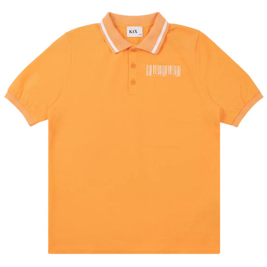 Barcode Print SS Polo- Orange