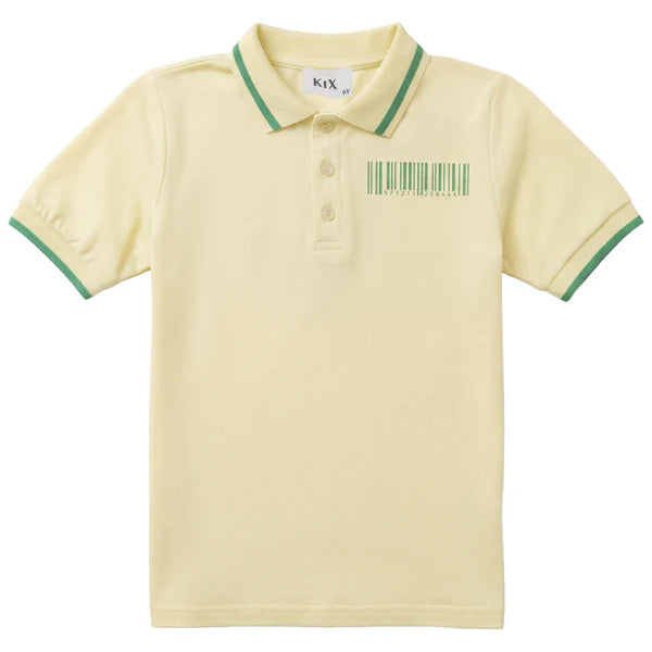 Barcode Print SS Polo- Yellow