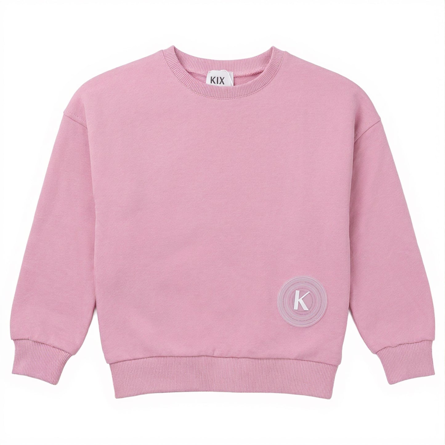 Pink Embossed Rubber K Sweatshirt