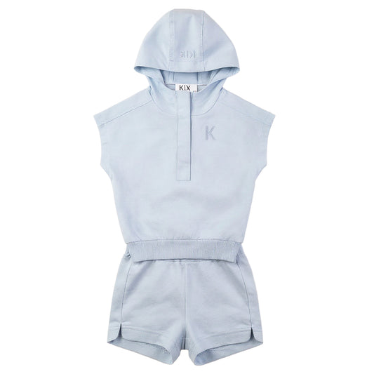 Hooded Toddler Set - Blue