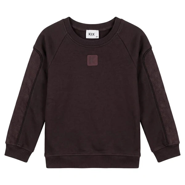 Piping Detail Sweatshirt - Burgundy