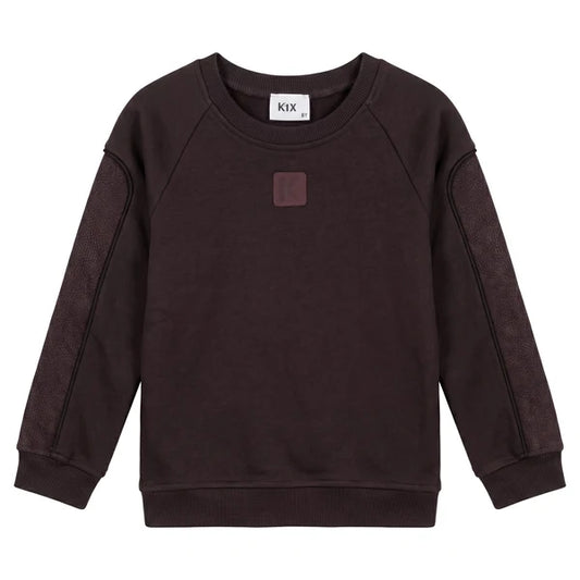 Piping Detail Sweatshirt - Burgundy