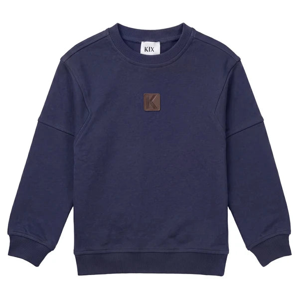 Drop Shoulder Sweatshirt - Navy
