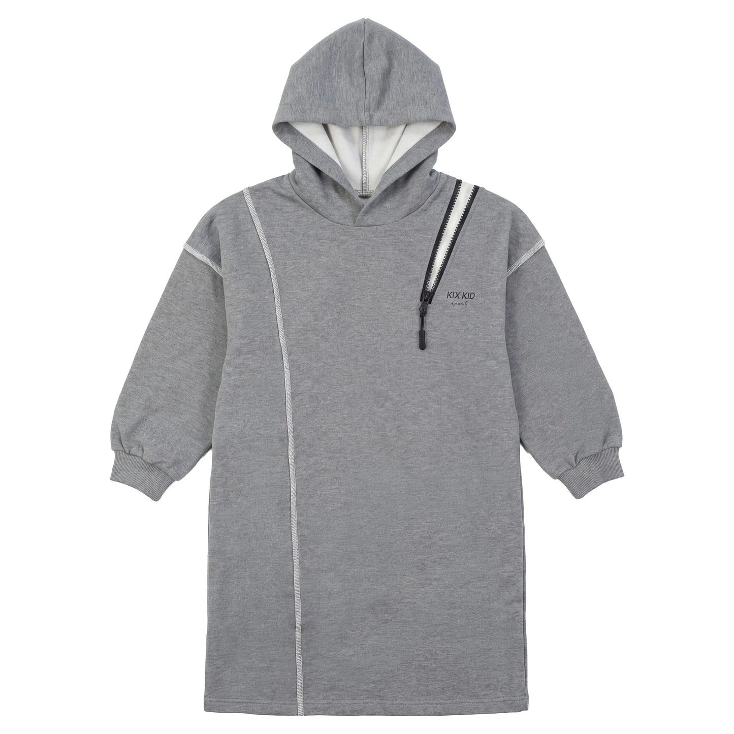 Open Zipper Dress - Grey