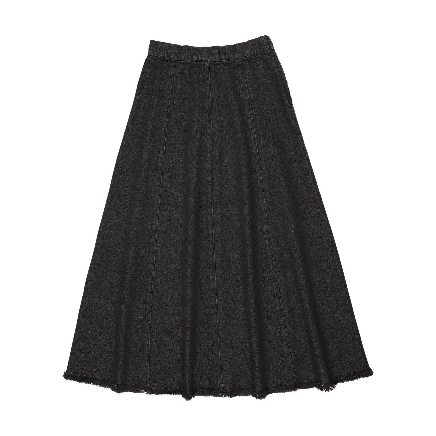 Maxi Paneled Denim skirt