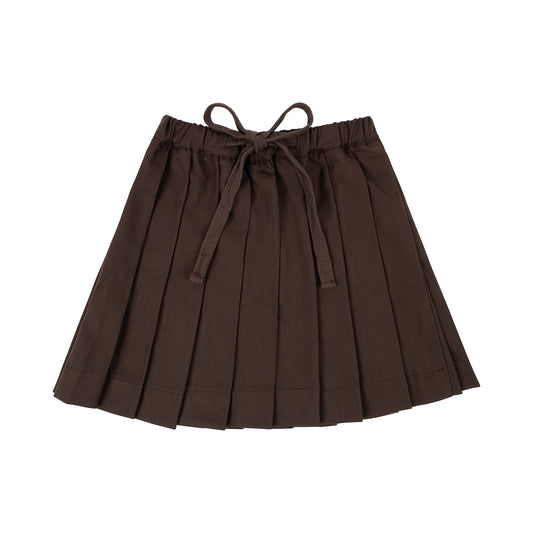 Pleated Skirt Brown