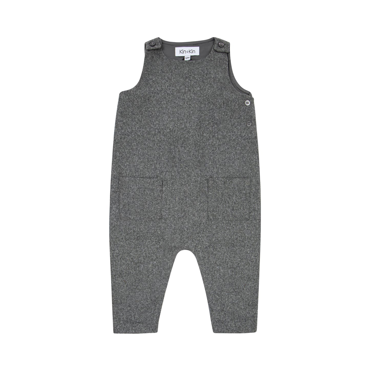 Boys Long Romper Grey