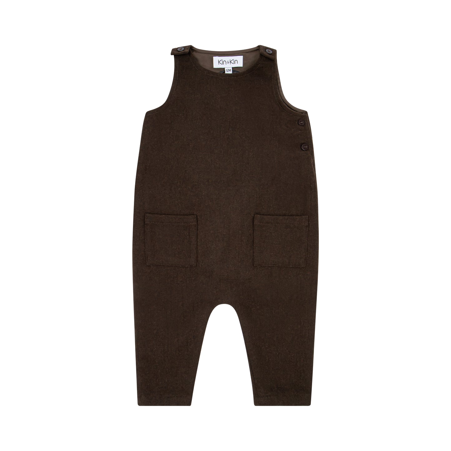 Boys Long Romper Brown