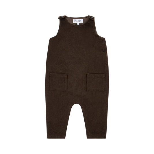 Boys Long Romper Brown