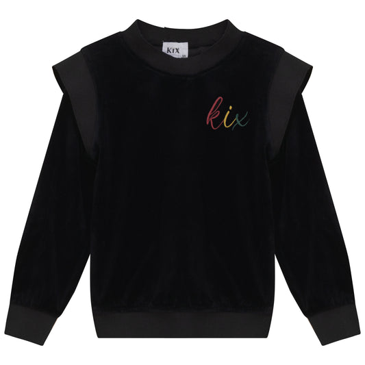 RIB EDGE VELOUR  TOP