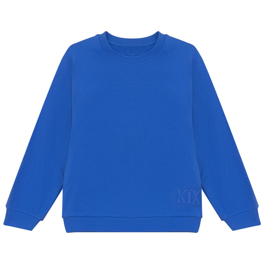 ROUND YOKE TOP BLUE