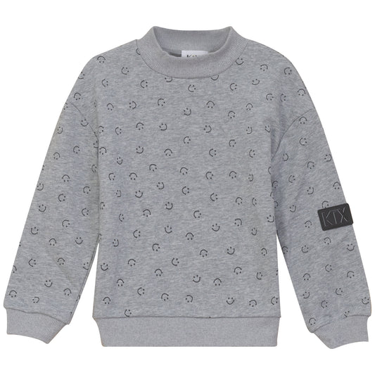 SMILEY PRINT SWEATSHIRT