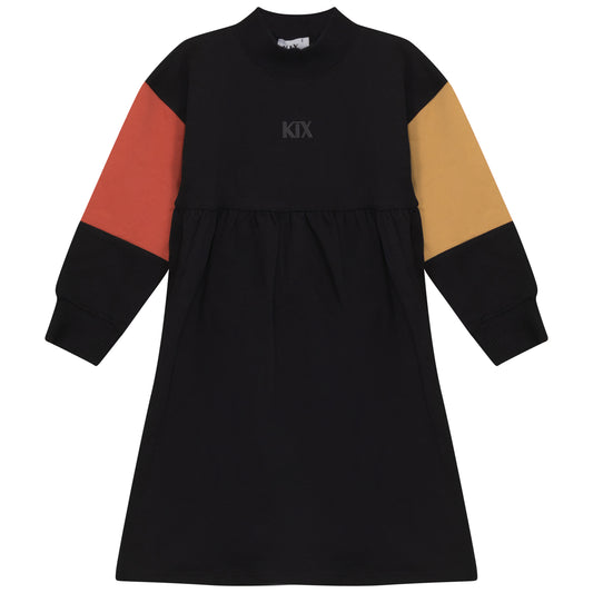 COLOR BLOCK HIGH WAISTED DRESS