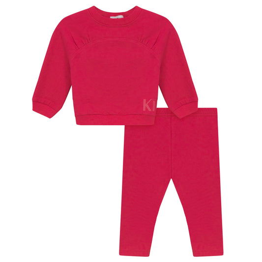 BG ROUNDED YOKE SET- FUCHSIA