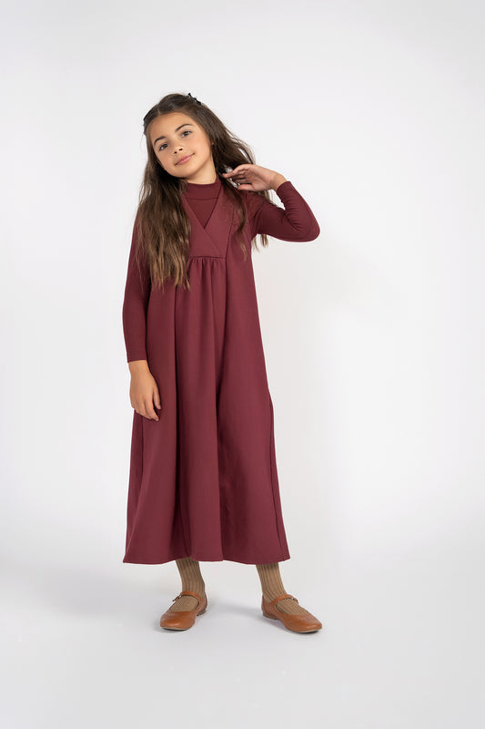 WINE MOCKNECK TOP