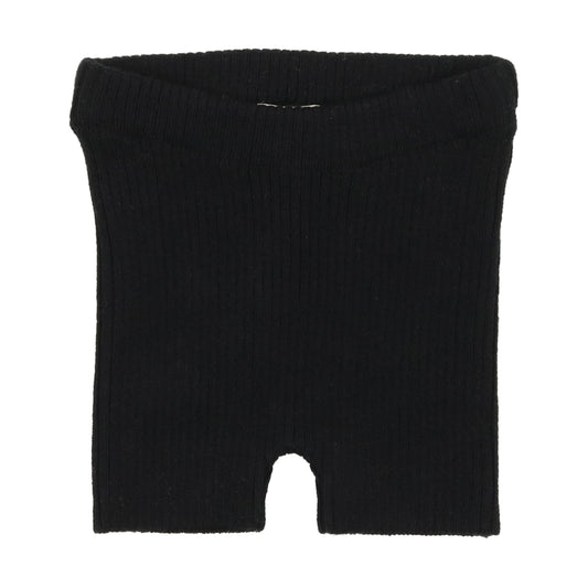 Black Knit Shorts