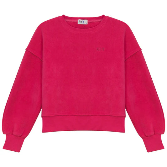Sherpa Sweatshirt- Fuchsia