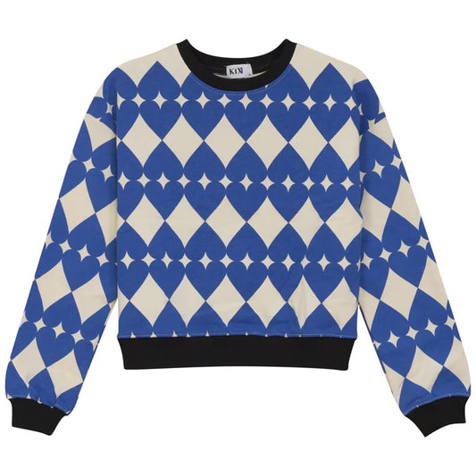 Hearts Printed Sweatshirt