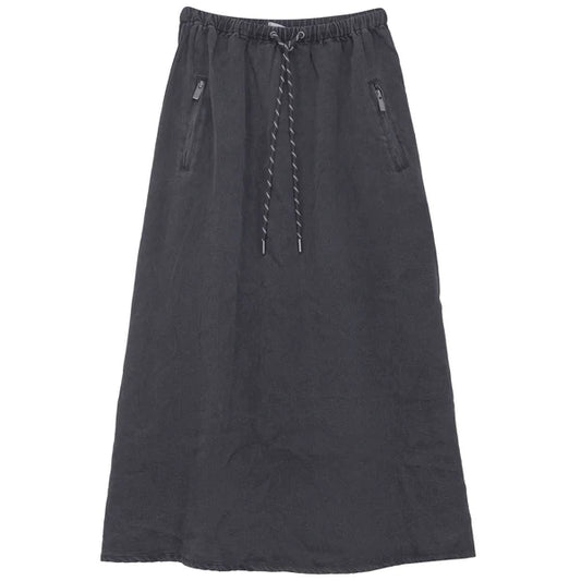 Zipper Pocket Full Skirt- Grey