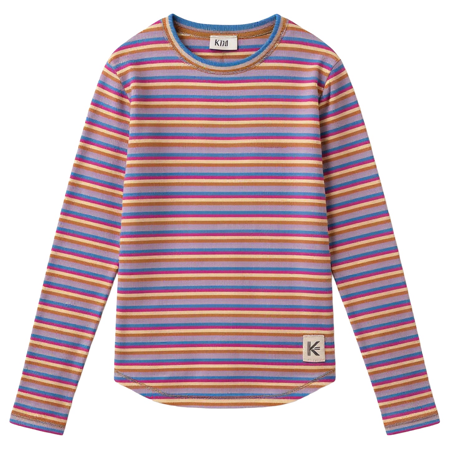 Tan Striped Rib Tee
