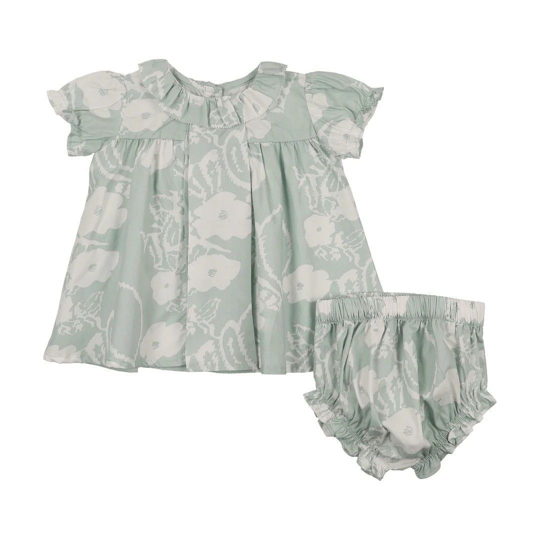 Baby Shirt and Bloomer Set- Green Floral