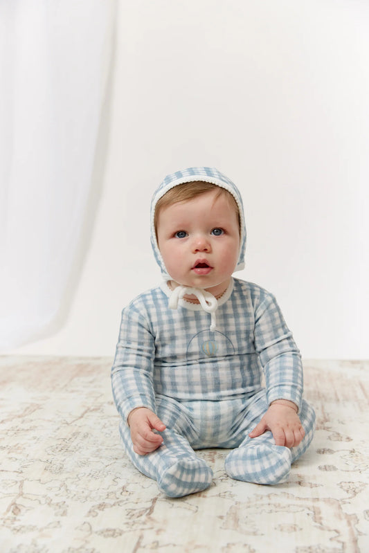 Ciel Enfant Gingham Footie - Blue