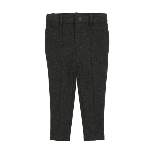 Husky Knit Pants with Seam- Heather Grey