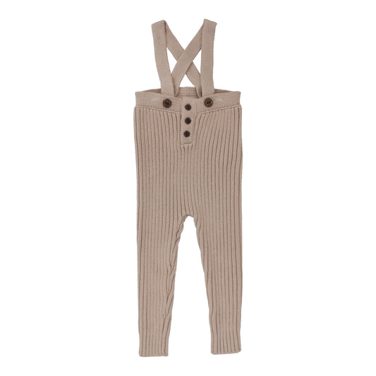 RIB KNIT OVERALLS PINK