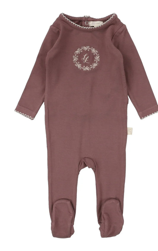Emblem Footie - Dusty Plum