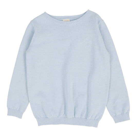 Boy Long Sleeve Crewneck Sweater - Light Blue