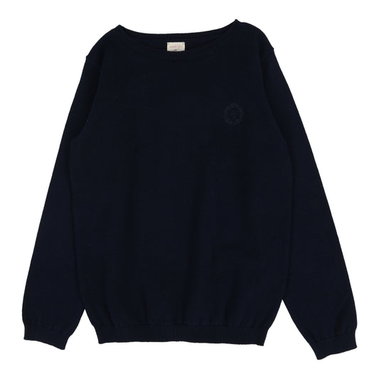 Boy Long Sleeve Crewneck Sweater - Navy