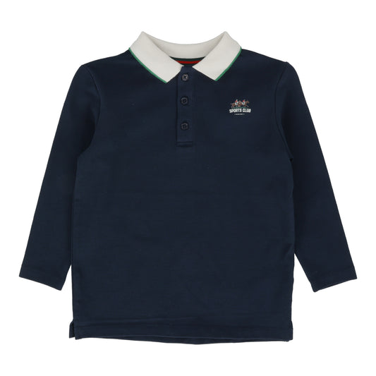 Boys Polo Long Sleeve Navy