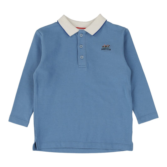 Boys Polo Long Sleeve Light Blue