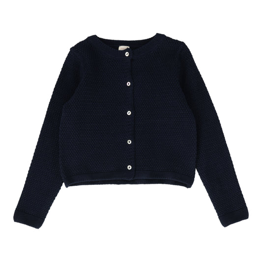 Knit Classic Cardigan- Navy