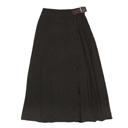 Tia Side Buckle Brown Skirt