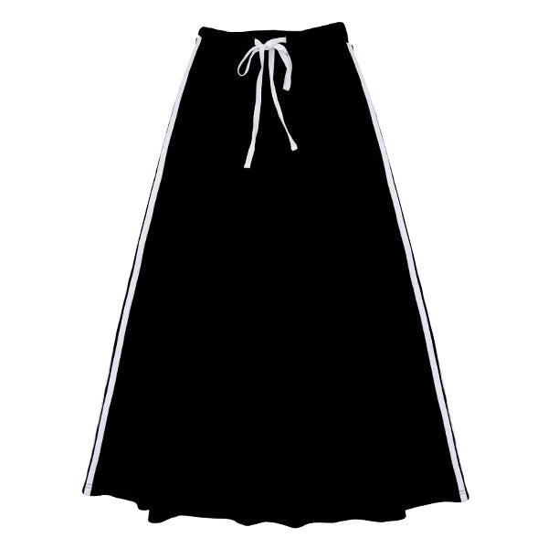 Black Varsity Stripe Skirt