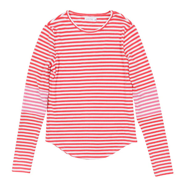 Meg Pink Colorblock Stripe Tee