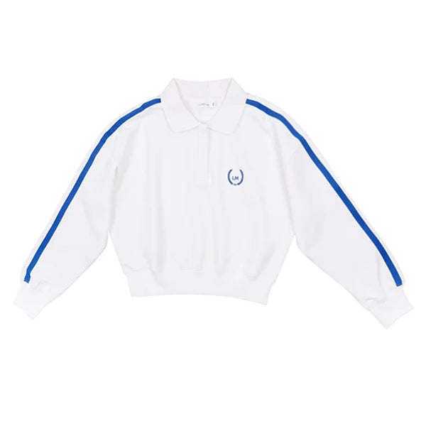 Nora Collar Blue Varsity Sweatshirt
