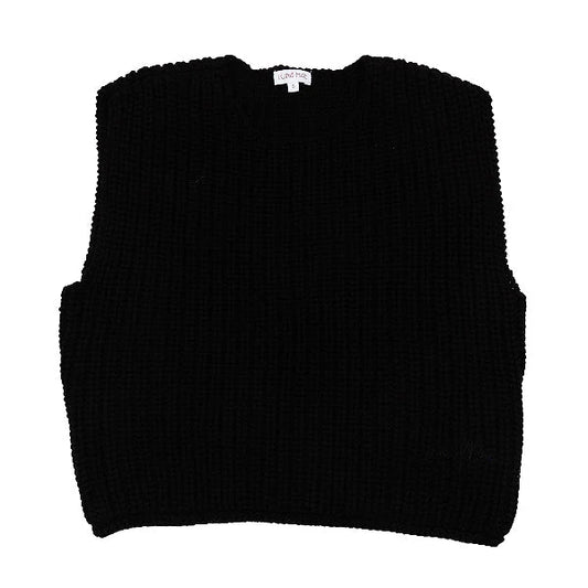 Elle Black Chunky Knit Vest