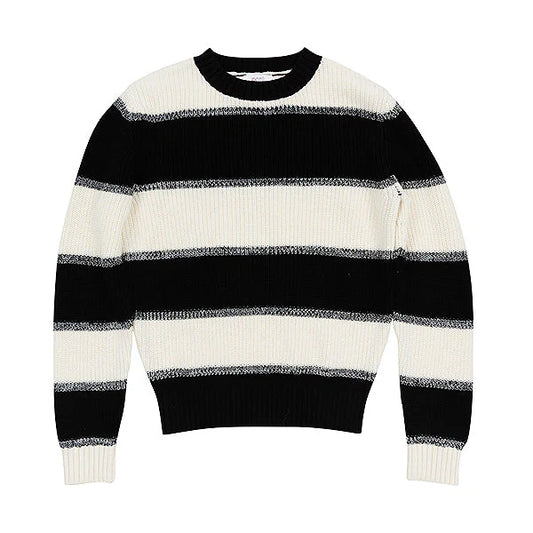 Black/White Ombre Striped Sweater