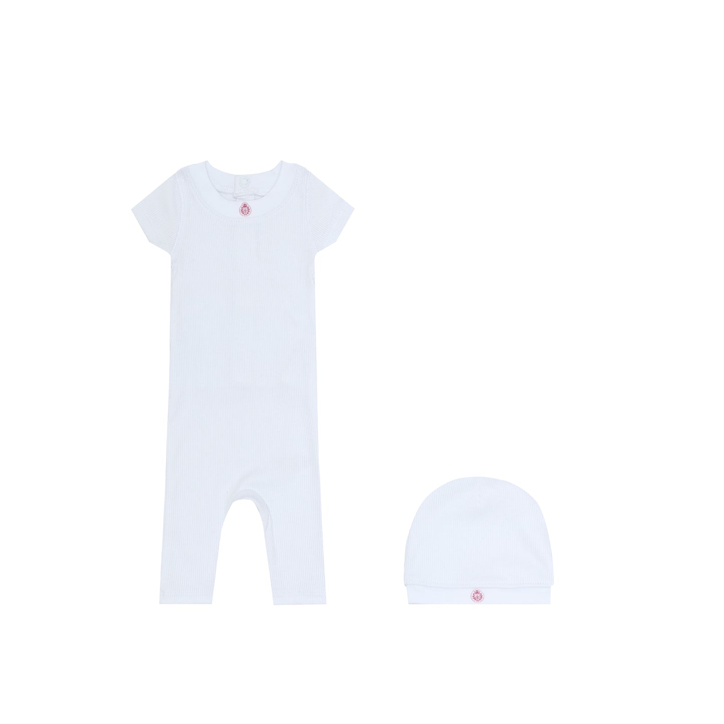 Logo Romper White/Pink