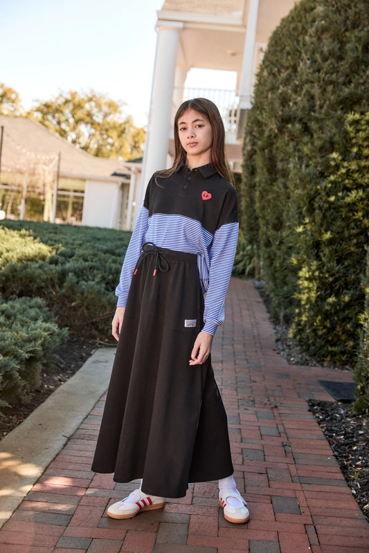 chinese dress ladies Little Parni Taffeta Maxi Bow Jumper (K560)