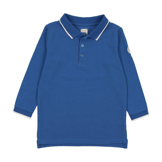 Long Sleeve Polo Royal Blue