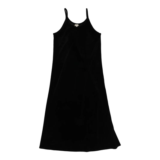 Velour Slip Maxi Black